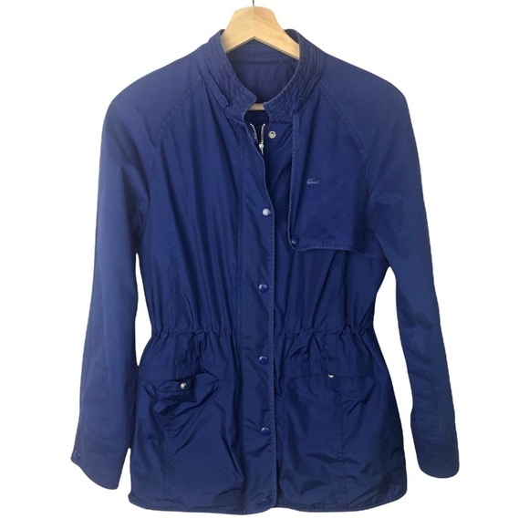 Lacoste Blue Full Zip Riding Jacket M - Picture 1 of 6